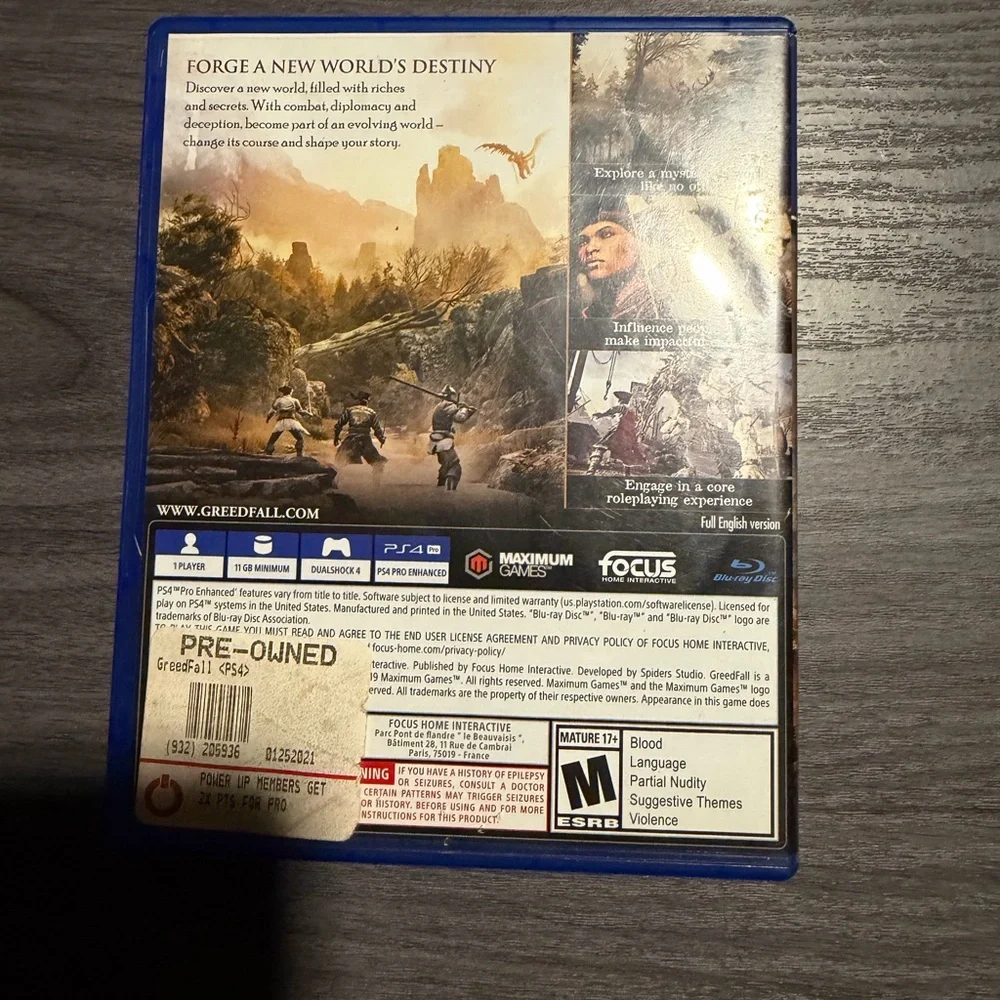 PS4 Greed Fall - Picture 2 of 4